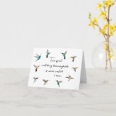 北米ハミングバード カード (黄色い花)