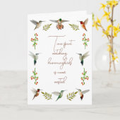 北米ハミングバード カード (黄色い花)