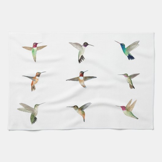 北米ハミングバード キッチンタオル (横)