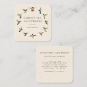 北米ハミングバード スクエア名刺 (正面/裏面)