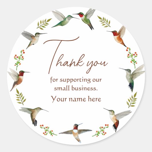 北米ハミングバード ラウンドシール (正面)