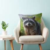 北米ラクーンとの顔への顔 クッション (椅子)