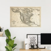北米ヴィンテージ地図のポスター ポスター (ホームオフィス)