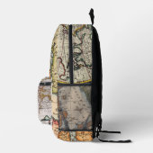 北米世界地図グラフィックグローブアート プリントバックパック (右)