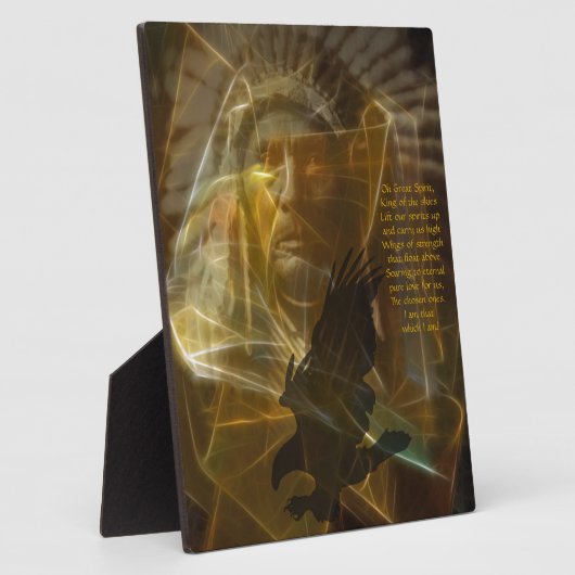 北米先住民インディアン祈りの言葉 フォトプラーク (側面)