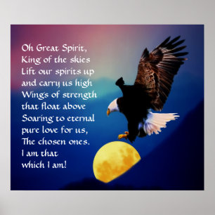 北米先住民インディアン祈りの言葉 ポスター