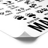 北米哺乳類の野生生物の足跡 - Wildli ポスター (角)