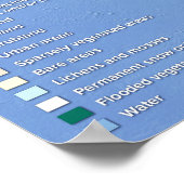 北米土地利用地図ポスター ポスター (角)