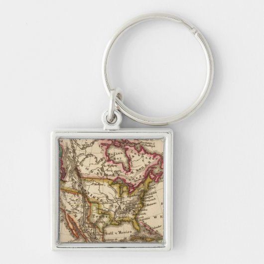 北米地図2 キーホルダー (正面)
