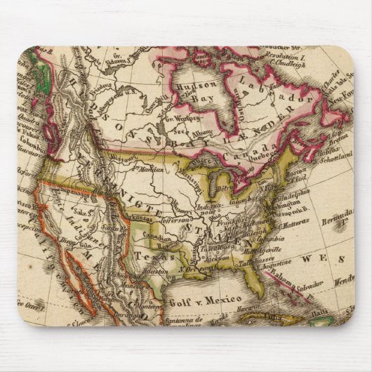 北米地図2 マウスパッド (正面)