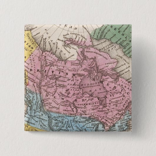 北米地図2 缶バッジ (正面)