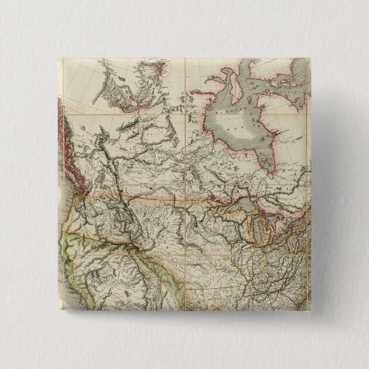 北米地図4 缶バッジ (正面)