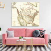 北米地図 キャンバスプリント (インサイチュ (リビング))