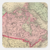 北米地図 スクエアシール (正面)