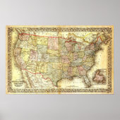 北米地図 ポスター (正面)