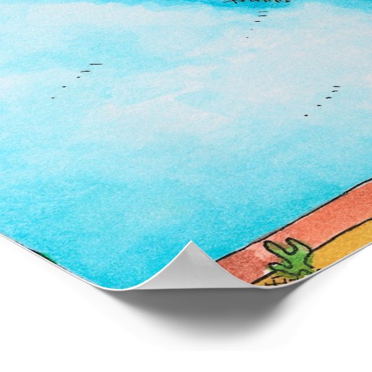 北米地図 ポスター (角)