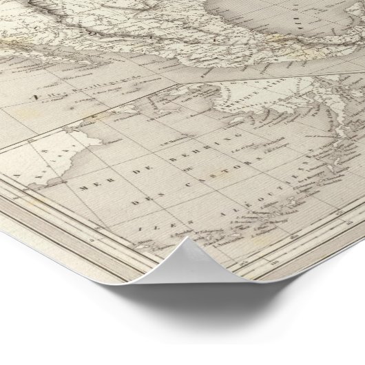 北米地図 ポスター (角)