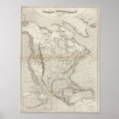 北米地図 ポスター (正面)