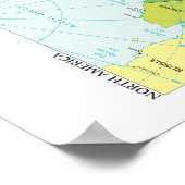 北米地図 ポスター (角)