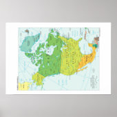 北米地図 ポスター (正面)