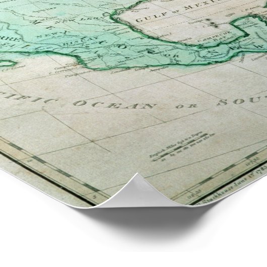 北米地図 ポスター (角)