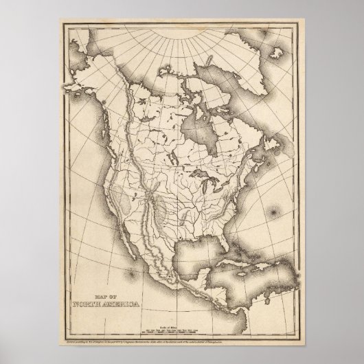 北米地図 ポスター (正面)