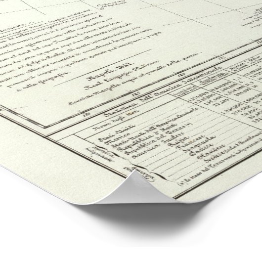 北米地図 ポスター (角)