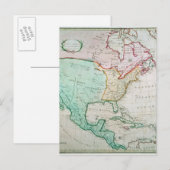 北米地図 ポストカード (正面/裏面)