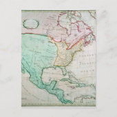 北米地図 ポストカード (正面)