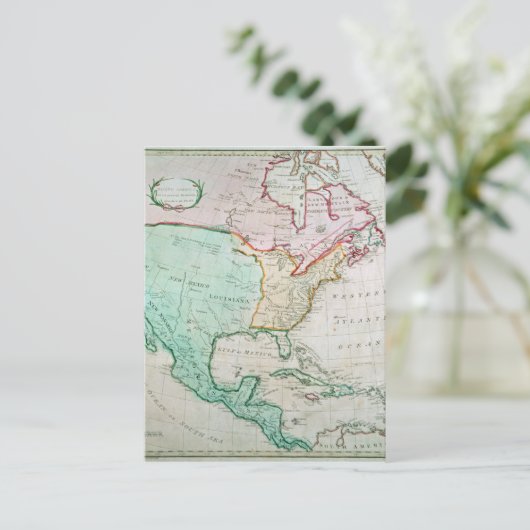 北米地図 ポストカード (スタンド正面)