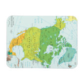 北米地図 マグネット (横)
