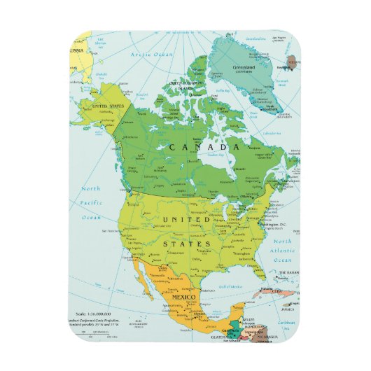 北米地図 マグネット (縦)