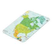 北米地図 マグネット (左側)