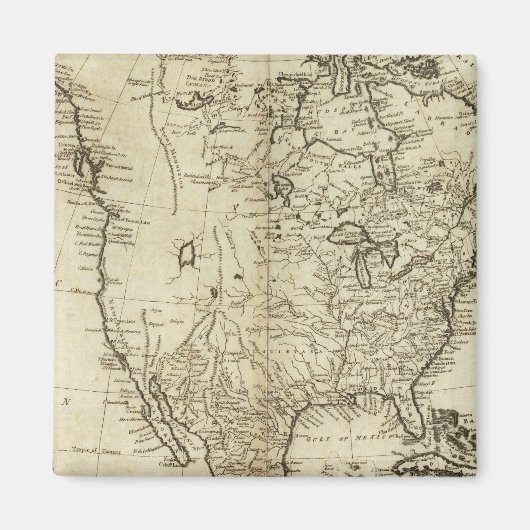 北米地図 マグネット (正面)