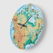 北米地図 ラージ壁時計 (傾斜)