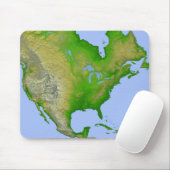 北米地形図 マウスパッド (マウス)