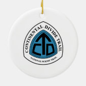 北米大陸分水界の道の印、米国 セラミックオーナメント (裏面)