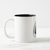 北米大陸分水界の道の印、米国 ツートーンマグカップ (左)