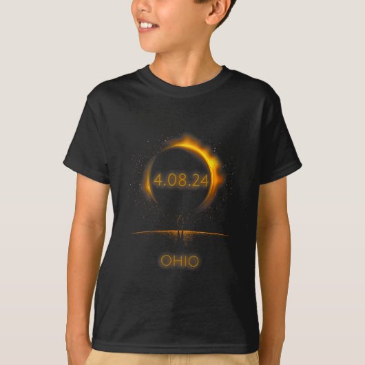 北米太陽のEclipse - 4.08.24オハイオ土産 Tシャツ (正面)
