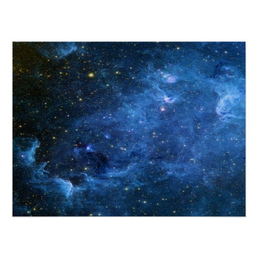 北米星雲 赤外線 ブルー ポスター (正面)