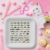 北米淡水魚群 ペーパープレート (パーティー)