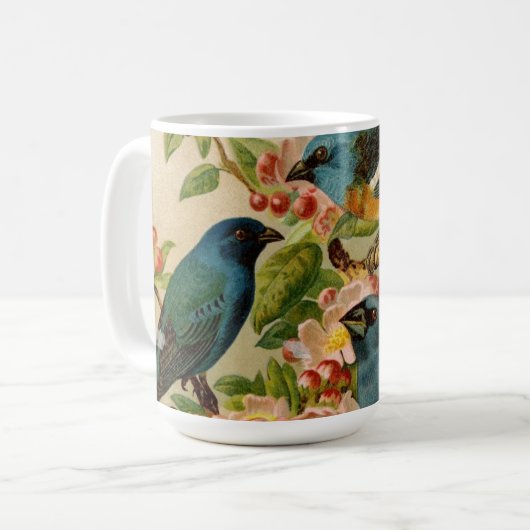 北米産の鳥 | Gustav Mtzel コーヒーマグカップ (正面左)