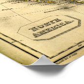 北米産アンキエの地図 ポスター (角)