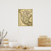 北米産アンキエの地図 ポスター (キッチン)