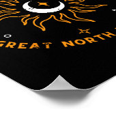 北米素晴らし皆既食太陽の4月 ポスター (角)