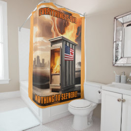 北米統一：立ち上がる煙 シャワーカーテン