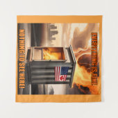 北米統一：立ち上がる煙 タペストリー (正面(横))