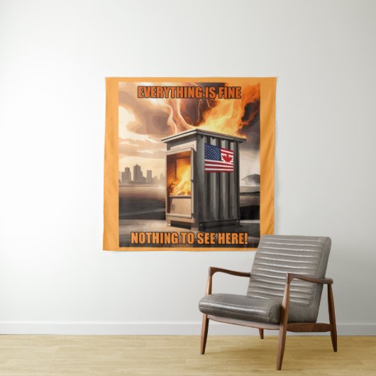 北米統一：立ち上がる煙 タペストリー (インサイチュ)