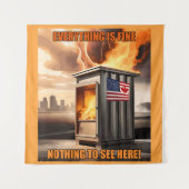 北米統一：立ち上がる煙 タペストリー (正面)