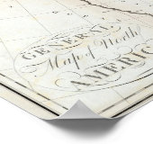 北米総合地図 ポスター (角)